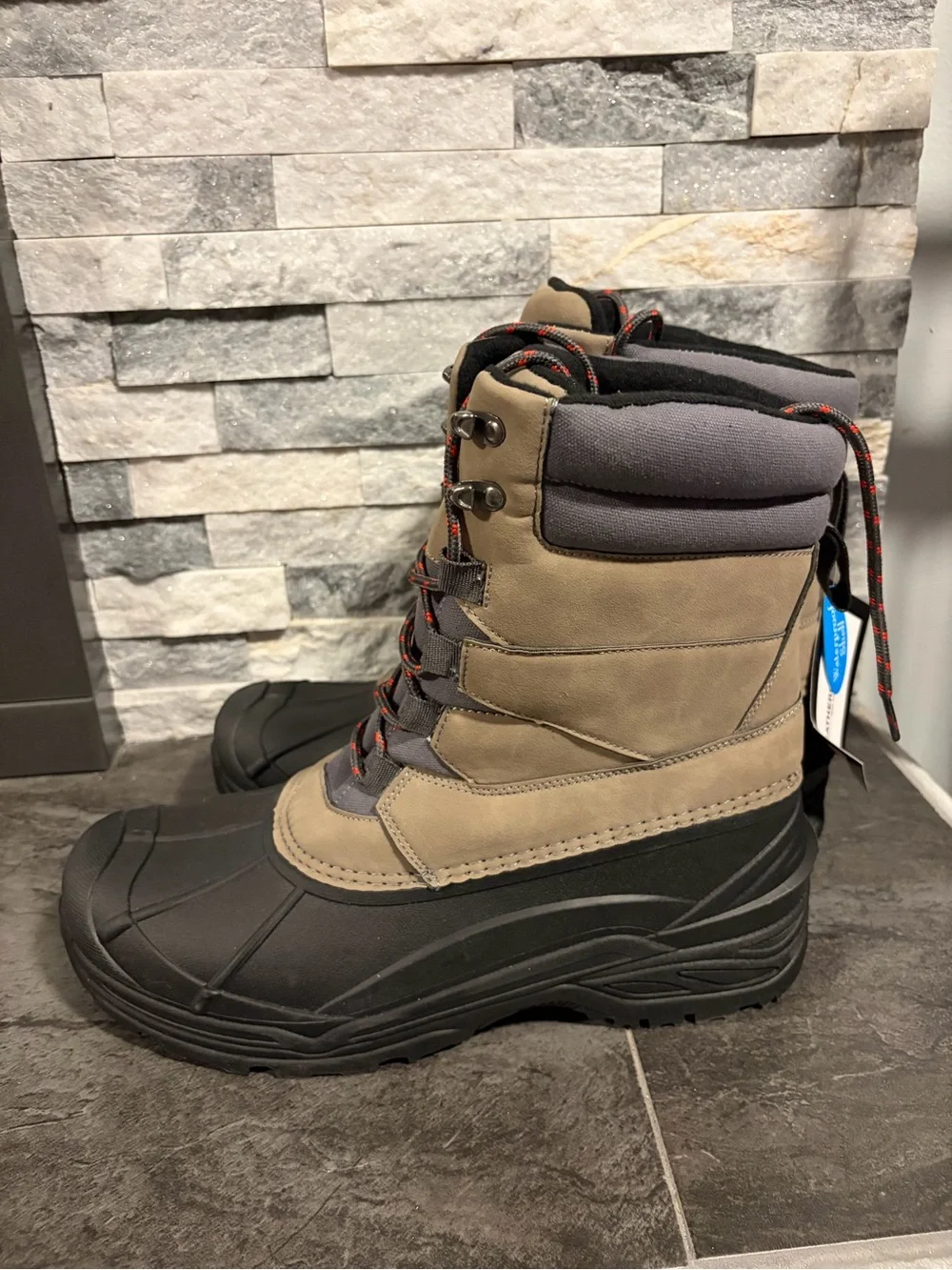 Weatherproof 3M Thinsulate Tan and Black Men's Insulated Snow Boots